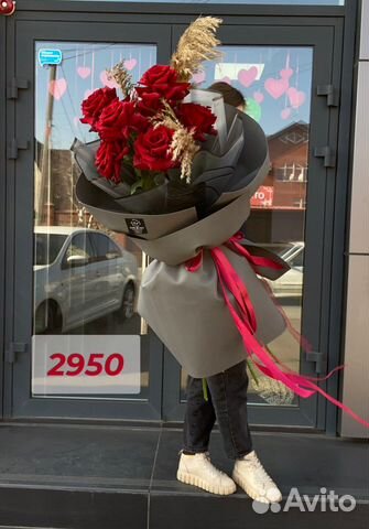 Букет гигант. Красная роза