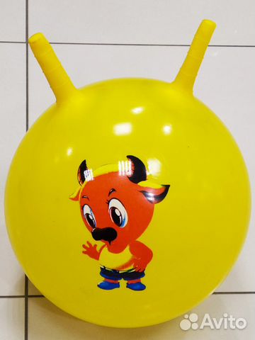 Мяч надувной попрыгун с рожками