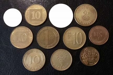 Разнообразные монеты стран мира