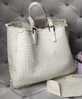 Сумка bottega veneta оригинал белая