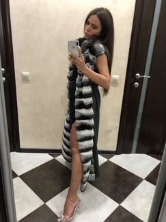 Жилет Шиншилла на кашемире