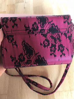 Клатч розовый через плечо