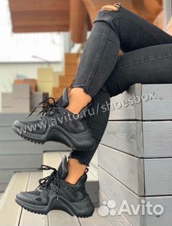 Кроссовки черные луи виттон