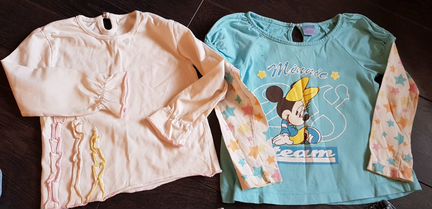 Пакетом Джинсы и футболки на девочку 98 см