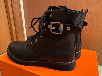 Женские черные ботинки, 40 размер