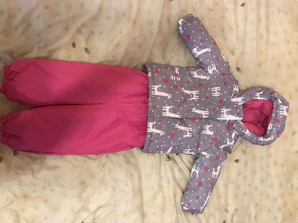 Зимний костюм для девочки 86 новый