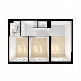 2-к квартира, 65.4 м², 2/33 эт.