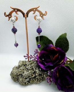 Серьги с аметистом