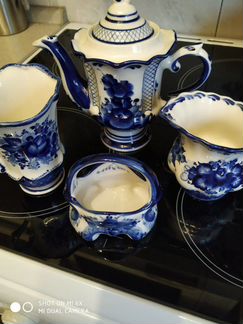 Сервиз кофейно-чайный Гжель(новый)