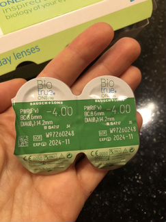 Линзы контактные Biotrue -4 BC:8,6 мм