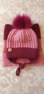 Зимний комплект шапка и снуд