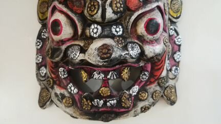 Серебро, медь, маска Индия Бхайрава аспект Шивы