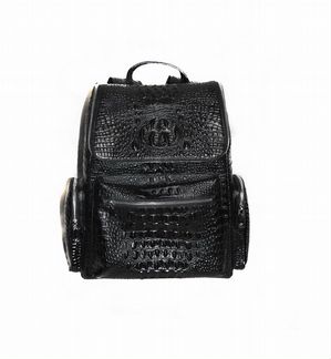 Кожаный рюкзак -DX- black new croco