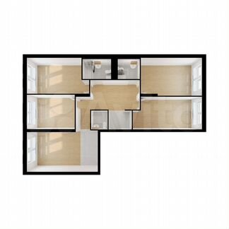 4-к квартира, 106.3 м², 3/7 эт.