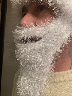 Маска деда мороза ручной работы