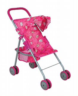 Коляска для кукол Buggy Boom с крышей, ремешками для фиксирования, корзиной для игрушек (8806)