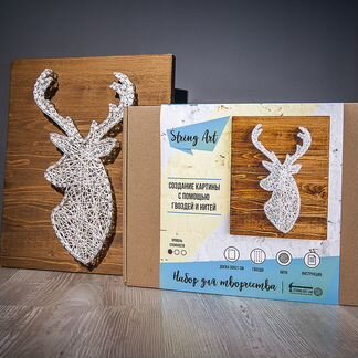 Картина из ниток String Art Олень (A4003)