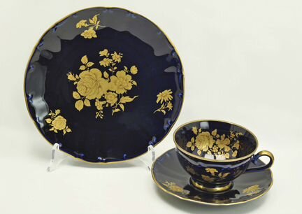 Кофейный сервиз фарфор кобальт Германия