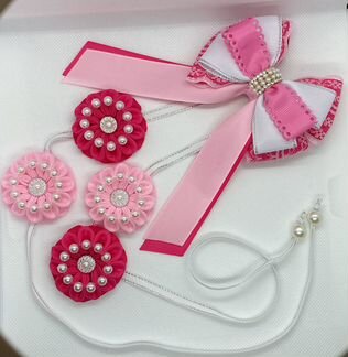 Резинка для волос, лента в косу