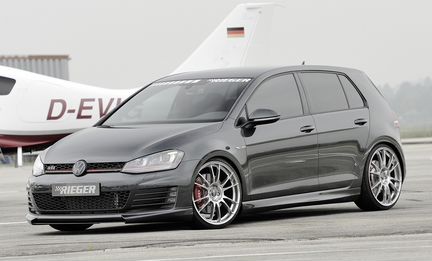 Юбка накладка переднего бампера VW Golf 7 GTi rieg
