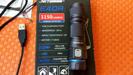 Фонарь JetBeam E40R яркость 1150 Люмен
