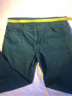 Джинсы сине-зеленые, размер EUR 42