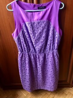 Летнее платье ярко-сиреневое