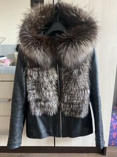 Куртка кожаная натуральная женская с мехом
