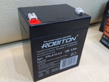 Свинцово-кислотный аккумулятор Robiton 12В 4.5Ач