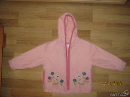 Куртка утепленная на флисе для девочки 2 лет, осен