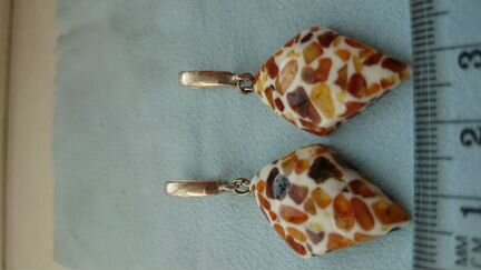 Серьги из янтаря