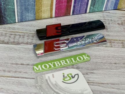 Шильдик на крыло ауди S-line (металл)