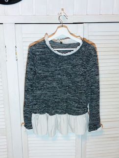 Кофта серая с баской размер 42-44