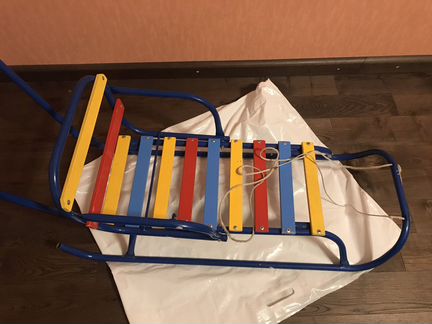 Санки детские с ручкой