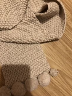 Шарф шапка меринос Hand made 50 как новый