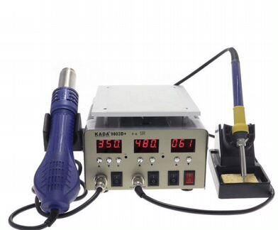 Паяльная станция kada 9803d 3 в 1 фен,паяльник, се