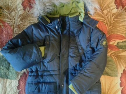 Новая куртка-парка twinki 152.158 синяя с салатов