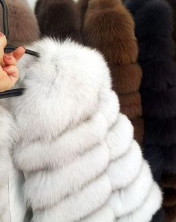 Шуба мех песца