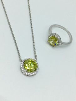 Комплект Кулон Кольцо серебро