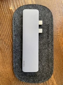 Адаптер wiwu USB type-C 7 IN 1 HUB T8 gray
