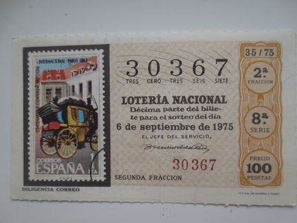 Испанские лотерейные билеты Loteria Nacional