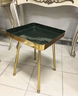 Журнальный золотой столик металл Испания