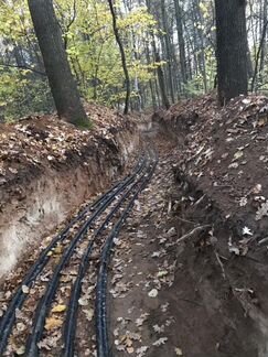 Копка траншеи в ручную