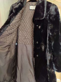 Шуба мутоновая, натуральцый мех. Размер 52, новая