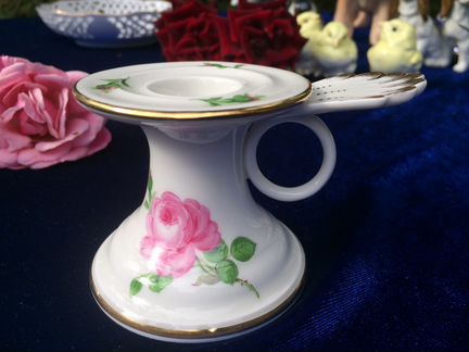 Meissen Немецкие подсвечники Розы фарфор