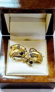 Золотые серьги carera