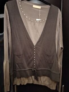 Кофта с жилеткой новые