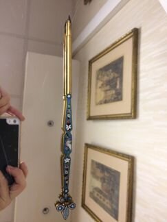 Ручка микромозаика антиквариат Италия перьевая сма