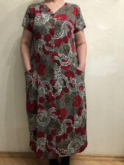 Платье-халат на пуговицах 2XL новое