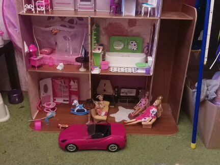 Кукольный дом для Барби с куклами, мебелью, техник